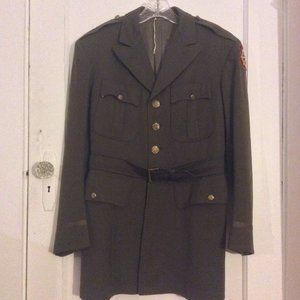 Vintage Saks Fifth Avenue Army Jacket, Size 38L